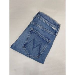Mother The Mid-Rise Dazzler Ankle FRAY Riding The Cliffside jeans Sz 29 (28X27)
